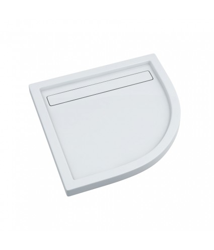 DUSCHWANNE VIERTELKREIS 90x90x6,5cm CAMPARO Ablaufgarnitur GRATIS !