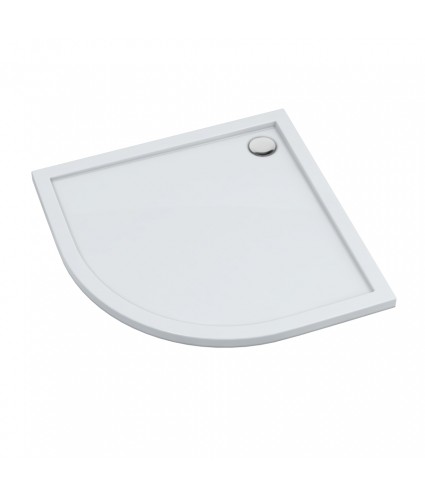 DUSCHWANNE VIERTELKREIS 80x80x4,5 CASPAR NEW Ablaufgarnitur GRATIS!