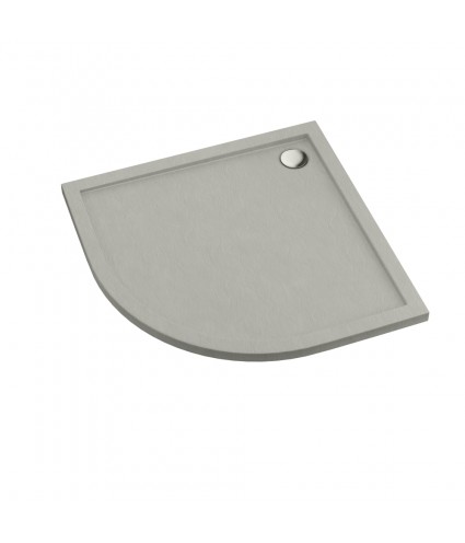 DUSCHWANNE VIERTELKREIS 90x90x4,5 CASPAR NEW CEMENT STEIN Ablaufgarnitur GRATIS!