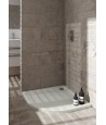 DUSCHWANNE VIERTELKREIS 90x90x4,5 CASPAR NEW CEMENT STEIN Ablaufgarnitur GRATIS!