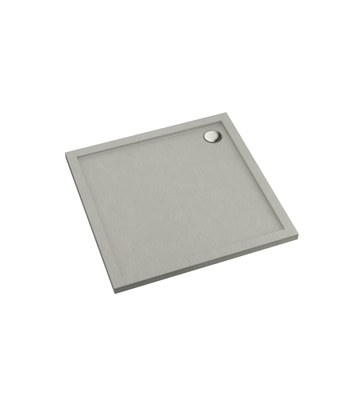 DUSCHWANNE QUADRATISCH 90x90 CASPAR NEW CEMENT STEIN Ablaufgarnitur GRATIS!