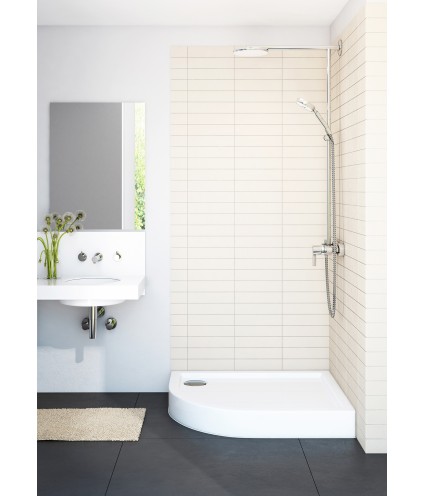 DUSCHWANNE VIERTELKREIS 100x100x14 COMPETIA Ablaufgarnitur GRATIS !