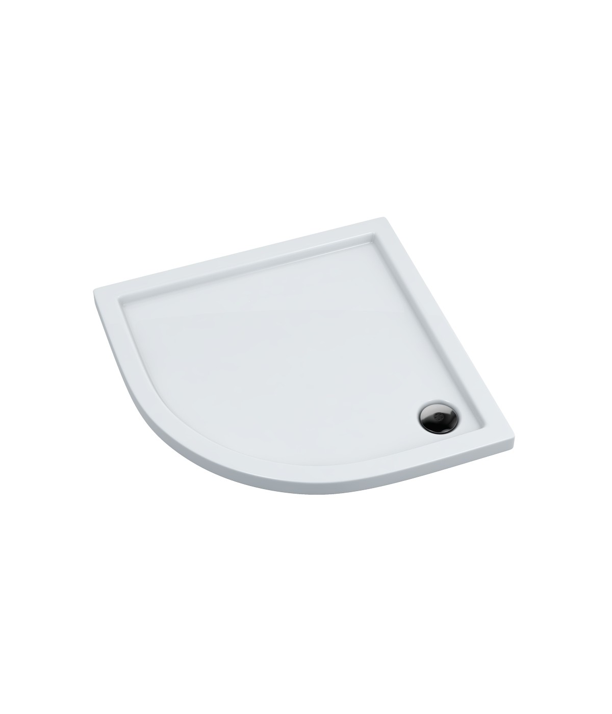 DUSCHWANNE VIERTELKREIS 80x80x5 CORRINA Ablaufgarnitur GRATIS !