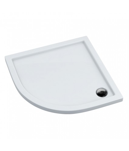 DUSCHWANNE VIERTELKREIS 80x80x4,5 CORRINA NEW Ablaufgarnitur GRATIS !