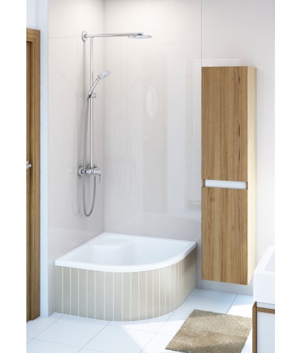 DUSCHWANNE VIERTELKREIS 80x80x41 DANTE Ablaufgarnitur GRATIS !