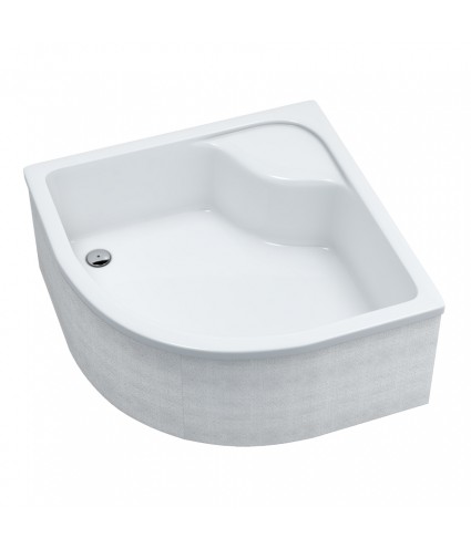 DUSCHWANNE VIERTELKREIS 80x80x41 DANTE Ablaufgarnitur GRATIS !