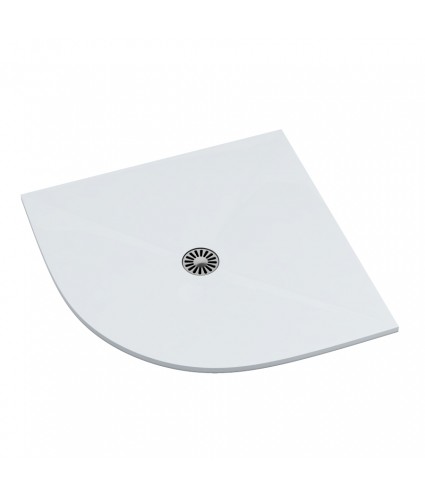 DUSCHWANNE VIERTELKREIS 90x90x3,5 DE LUXE Ablaufgarnitur GRATIS!