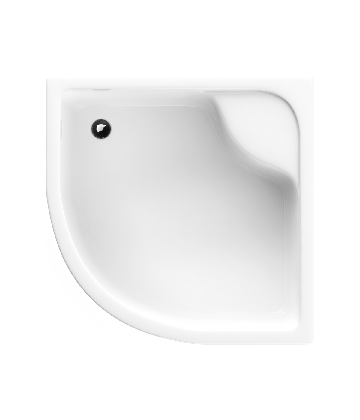 DUSCHWANNE VIERTELKREIS 80x80x41 DORIS Ablaufgarnitur + Füße GRATIS !