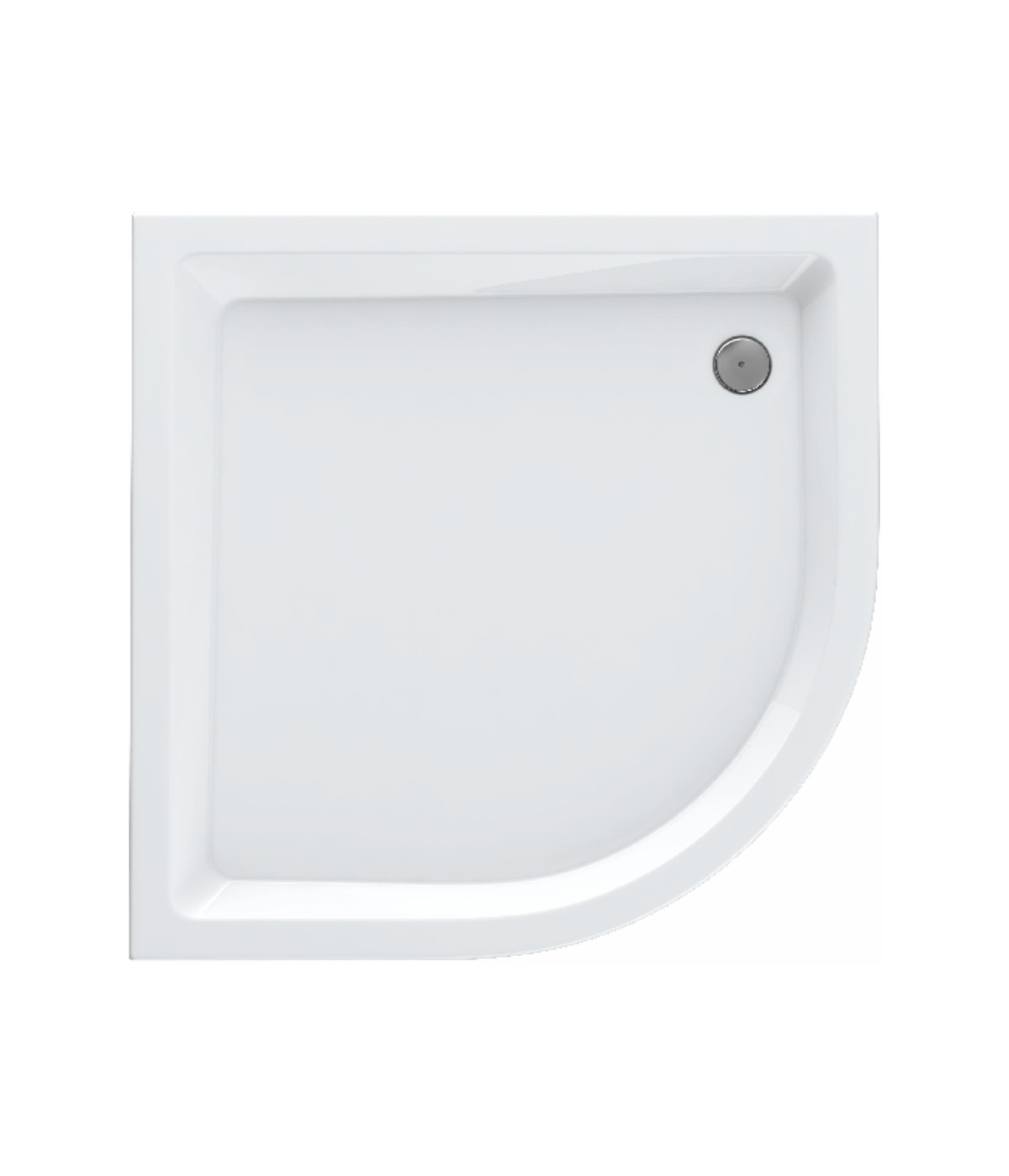 DUSCHWANNE VIERTELKREIS 80x80x16 EKO 2.0 Ablaufgarnitur GRATIS !