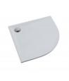 DUSCHWANNE VIERTELKREIS 80x80x3 ETRUSCO Ablaufgarnitur GRATIS !