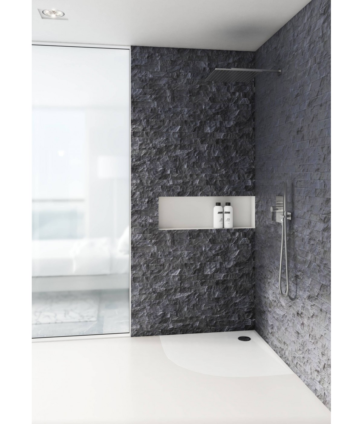 DUSCHWANNE VIERTELKREIS 80x80x3 ETRUSCO Ablaufgarnitur GRATIS !