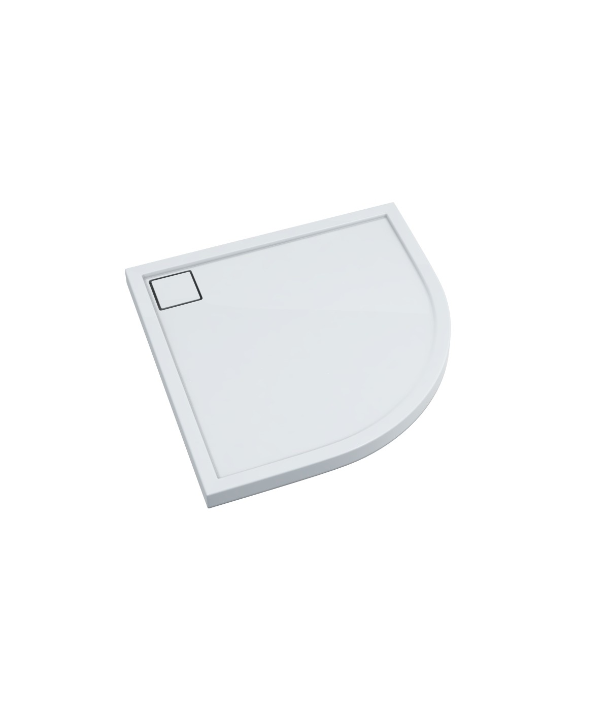 DUSCHWANNE VIERTELKREIS 80x80x5 OMEGAX Ablaufgarnitur GRATIS!