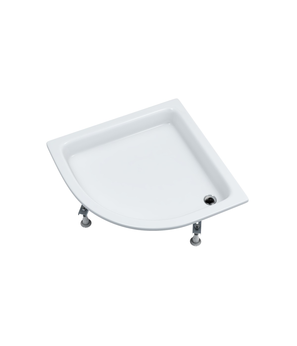 DUSCHWANNE VIERTELKREIS 80x80x26 ZEFIR Ablaufgarnitur GRATIS !