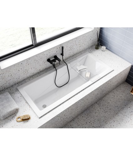 RECHTECK BADEWANNE SLIM 170x70 MODERN Ablaufgarnitur + Füße GRATIS !