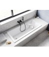 RECHTECK BADEWANNE SLIM 140x70 MODERN Ablaufgarnitur + Füße GRATIS !