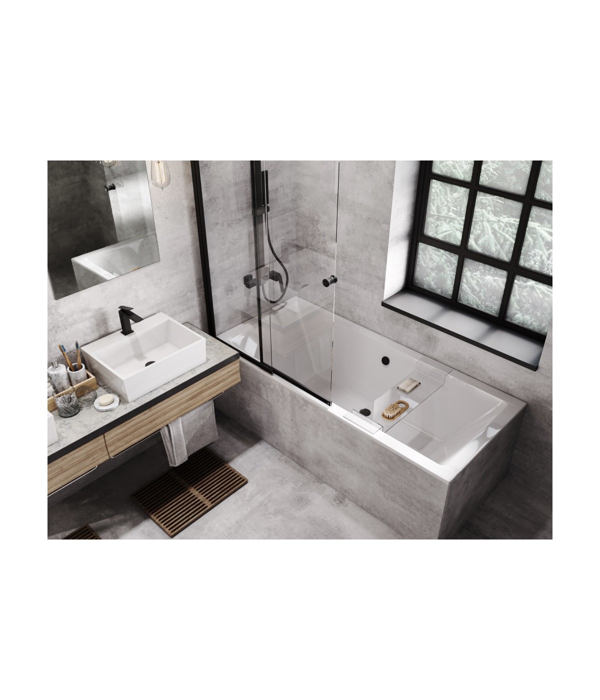 RECHTECK BADEWANNE SLIM 155x70 QUADROS Ablaufgarnitur + Füße GRATIS! WAQ-155-SL