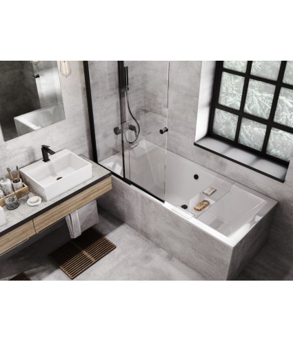 RECHTECK BADEWANNE SLIM 170x75 QUADROS Ablaufgarnitur + Füße GRATIS! WAQ-170-SL