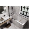 RECHTECK BADEWANNE SLIM 170x75 QUADROS Ablaufgarnitur + Füße GRATIS! WAQ-170-SL