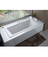 RECHTECK BADEWANNE SLIM 170x75 QUADROS Ablaufgarnitur + Füße GRATIS! WAQ-170-SL