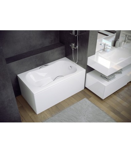 RECHTECK BADEWANNE 120x70 ARIA Ablaufgarnitur + Füße GRATIS!