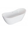 Freistehende Badewanne 180x80 ABI Schwarz Matt Ablaufgarnitur GRATIS!