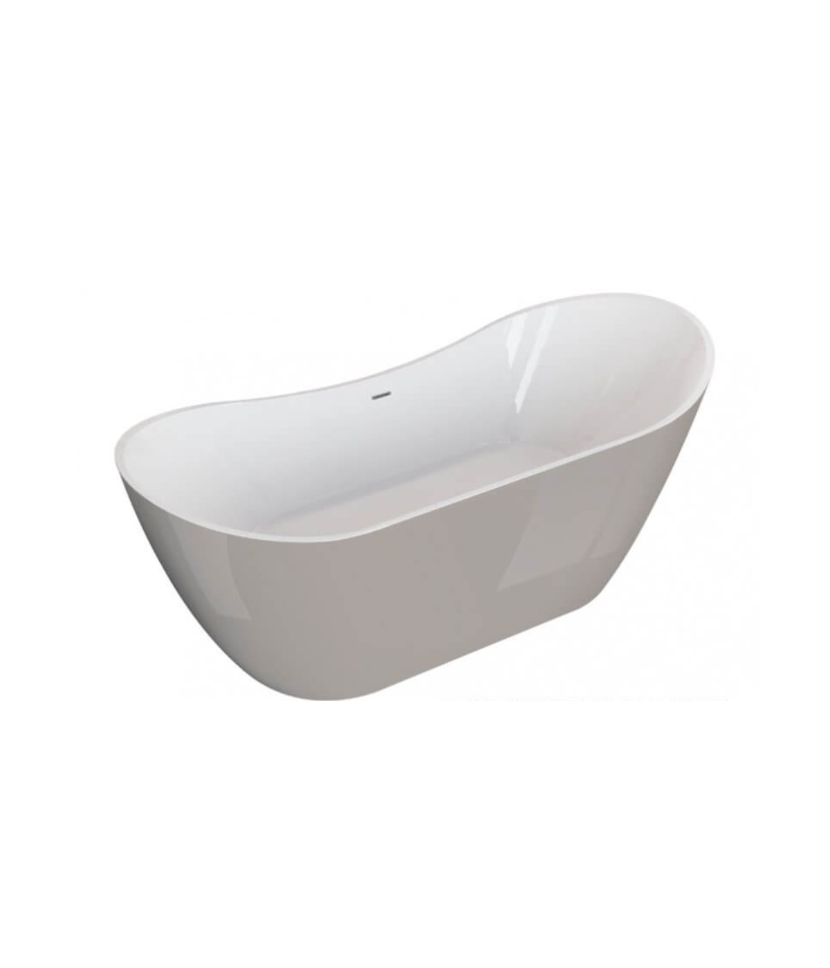 Freistehende Badewanne 180x80 ABI Aschgrau Ablaufgarnitur GRATIS!
