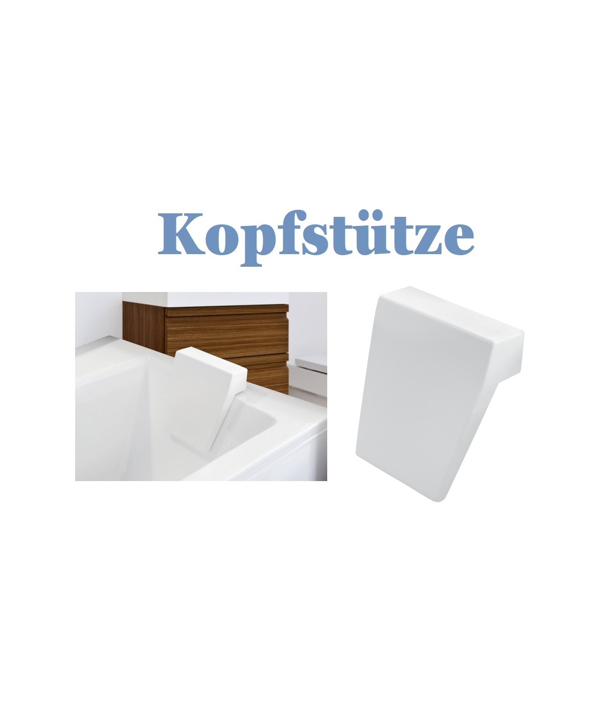 Kopfstütze für Badewanne Weiß