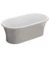 Freistehende Badewanne 150x75 AMONA Anthrazit Ablaufgarnitur GRATIS!