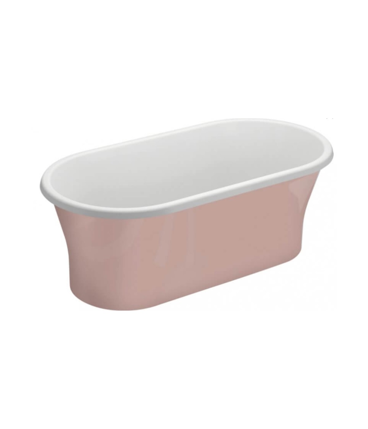 Freistehende Badewanne 150x75 AMONA Rosa Ablaufgarnitur GRATIS!