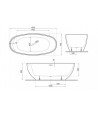Freistehende Badewanne 165x75cm KIVI Rosa Ablaufgarnitur GRATIS!