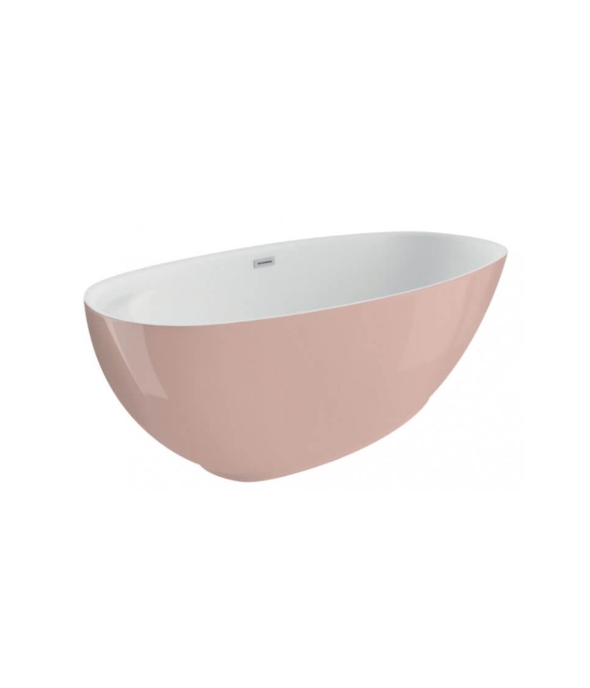 Freistehende Badewanne 165x75cm KIVI Rosa Ablaufgarnitur GRATIS!