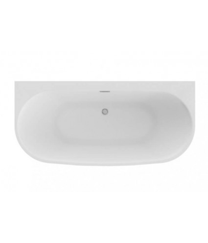 Freistehende Vorwand-Badewanne 160x80 RISAZ Weiß Ablaufgarnitur GRATIS!