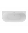 Freistehende Vorwand-Badewanne 160x80 RISAZ Schwarz Matt Ablaufgarnitur GRATIS!