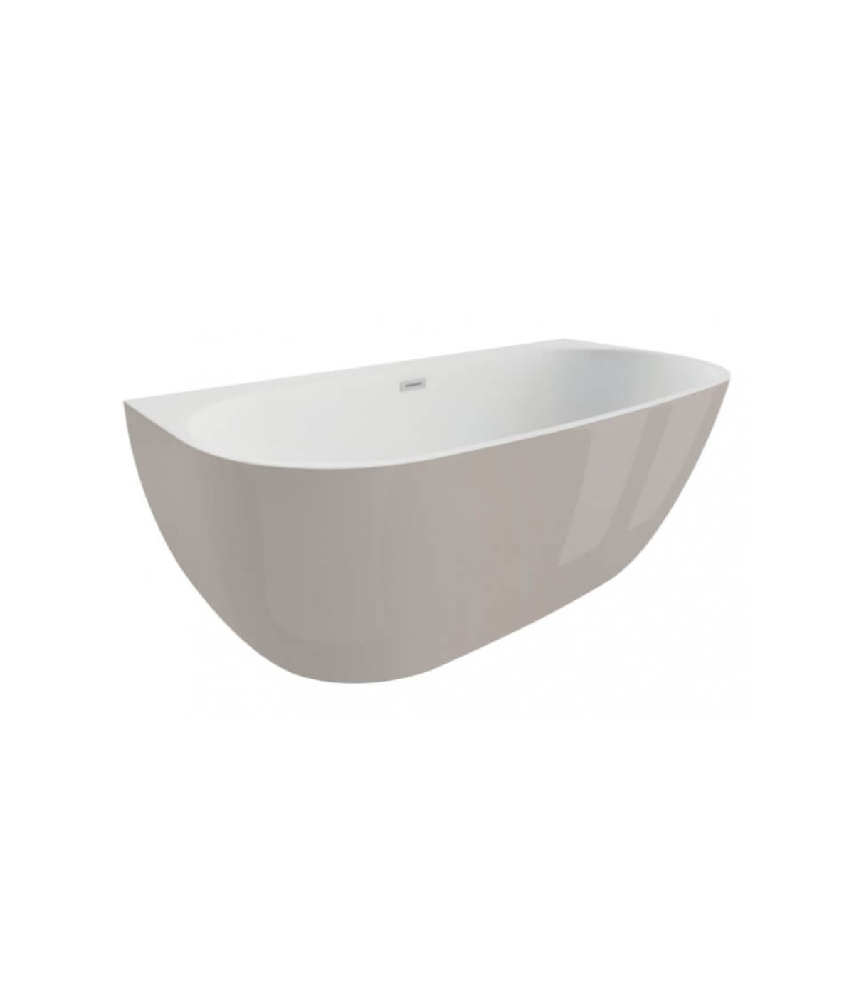 Freistehende Vorwand-Badewanne 160x80 RISAZ Aschgrau Ablaufgarnitur GRATIS!