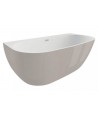 Freistehende Vorwand-Badewanne 160x80 RISAZ Anthrazit Ablaufgarnitur GRATIS!