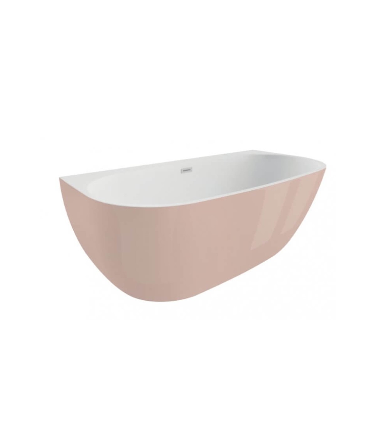 Freistehende Vorwand-Badewanne 160x80 RISAZ Rosa Ablaufgarnitur GRATIS!