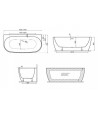 Freistehende Vorwand-Badewanne 170x80 RISAZ Weiß Ablaufgarnitur  GRATIS!