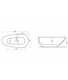 Freistehende Badewanne 170x85 SHILA Schwarz Matt Ablaufgarnitur GRATIS!