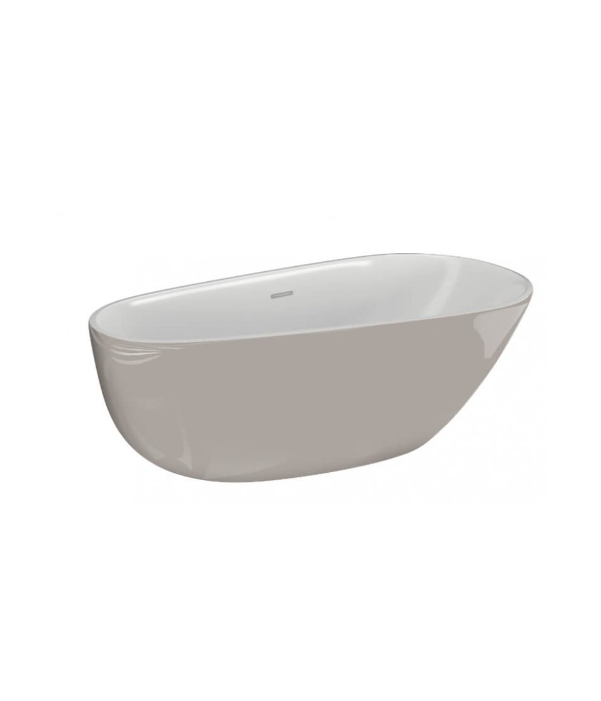 Freistehende Badewanne 170x85 SHILA Aschgrau Ablaufgarnitur GRATIS!