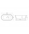 Freistehende Badewanne 160x80 UZO Schwarz Matt Ablaufgarnitur GRATIS!