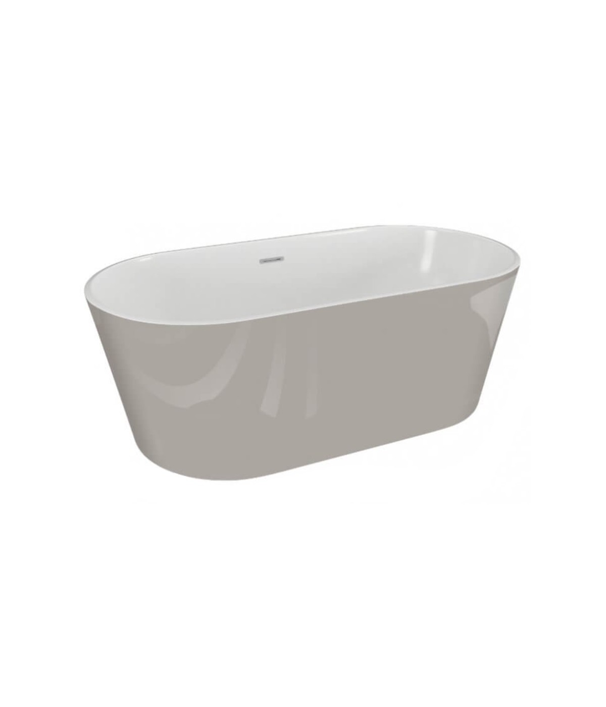 Freistehende Badewanne 160x80 UZO Aschgrau Ablaufgarnitur GRATIS!
