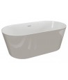 Freistehende Badewanne 160x80 UZO Schwarz Matt Ablaufgarnitur GRATIS!