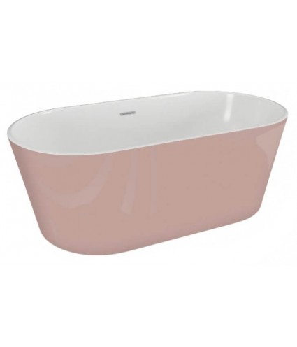 Freistehende Badewanne 160x80 UZO Rosa Ablaufgarnitur GRATIS!