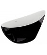 Freistehende Badewanne 180x80 ZOE Schwarz Matt Ablaufgarnitur GRATIS!