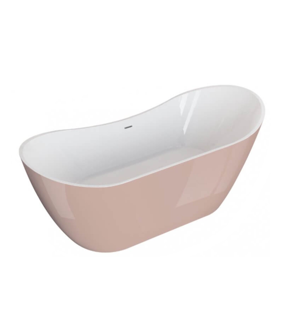 Freistehende Badewanne 180x80 ABI Rosa Ablaufgarnitur GRATIS!