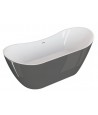 Freistehende Badewanne 180x80 ABI Aschgrau Ablaufgarnitur GRATIS!