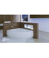 ECKBADEWANNE 130x130 MIAZ Ablaufgarnitur + Füße GRATIS !
