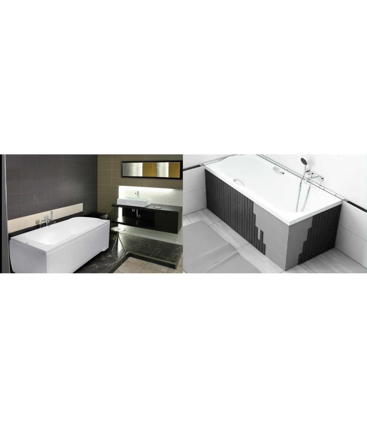 RECHTECK BADEWANNE 190x80 BONA Ablaufgarnitur + Füße GRATIS !