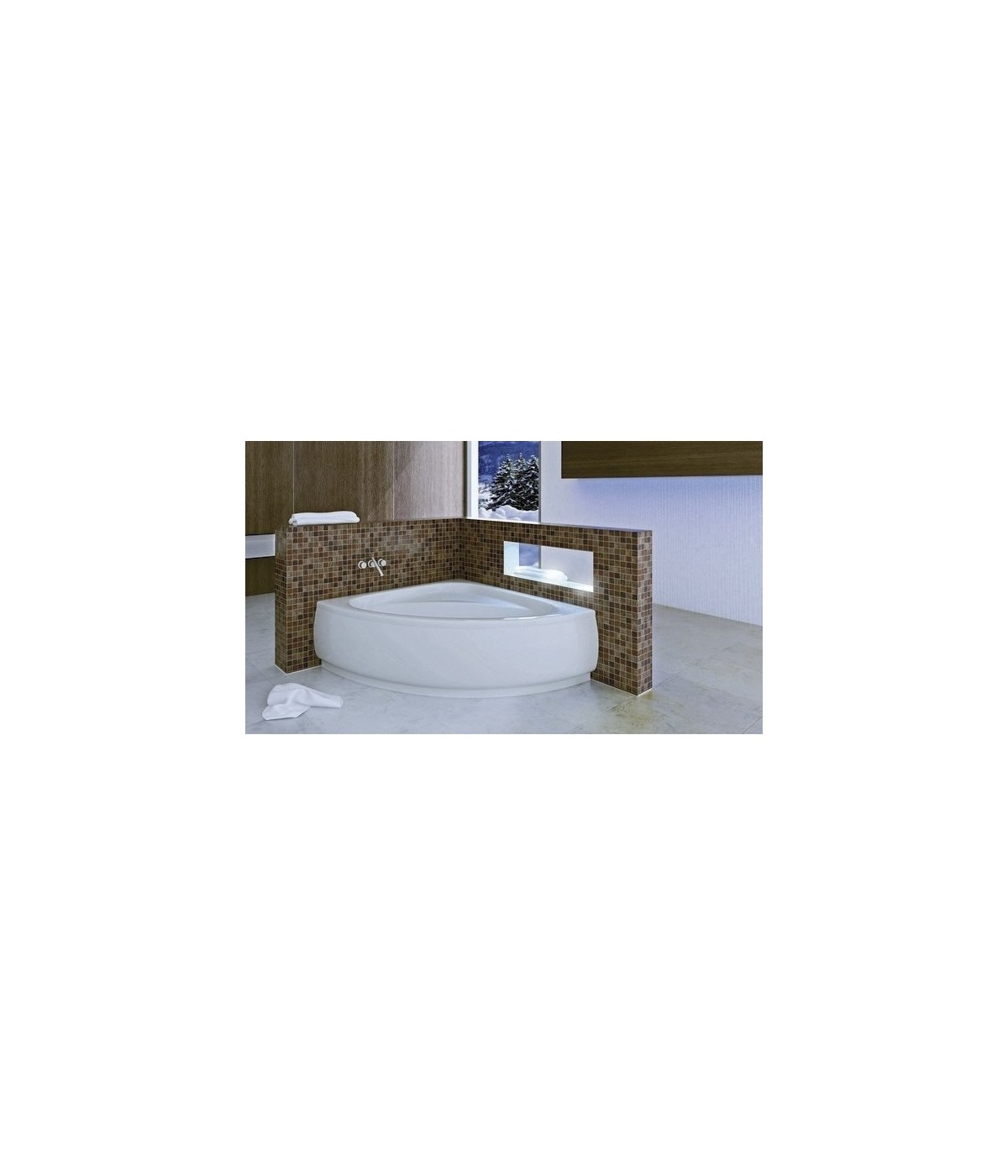 ECKBADEWANNE 140x140 MIAZ Ablaufgarnitur + Füße GRATIS !