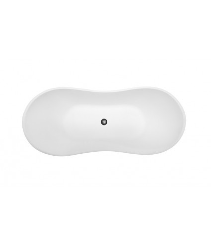 Freistehende Badewanne Wanne Oval 160x70 VIYA Mineralguss Ablaufgarnitur Click-Clack GRATIS!